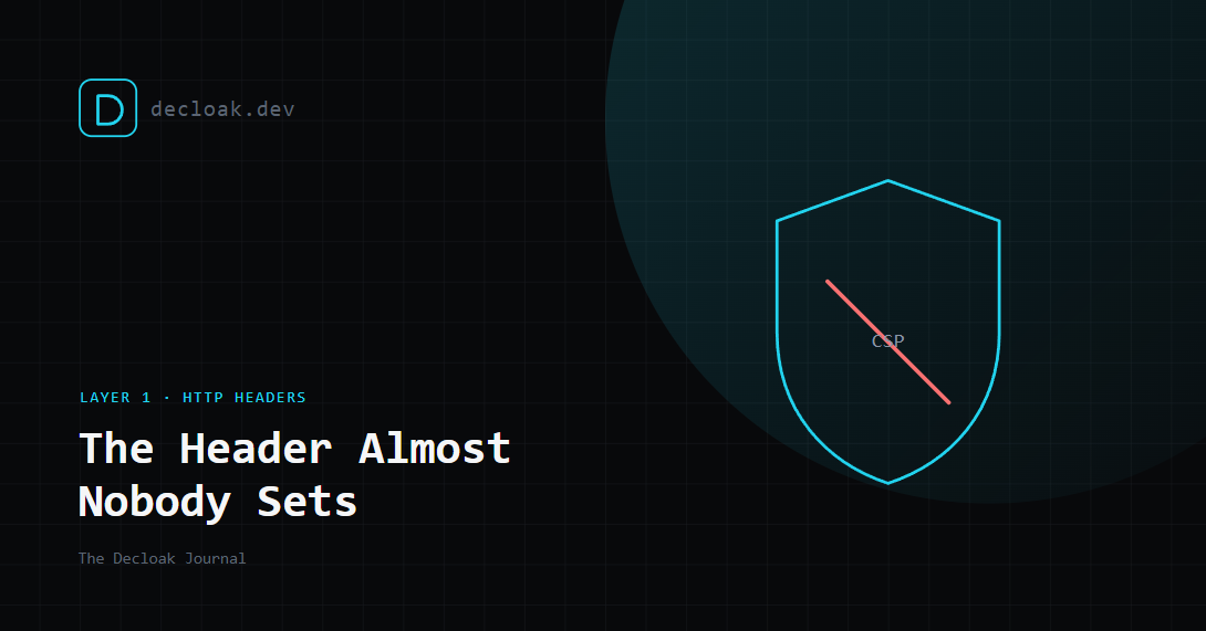 The Security Header Almost Nobody Sets: What Content-Security-Policy Actually Does