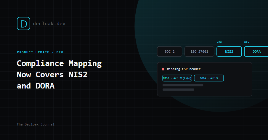 Compliance Mapping Now Covers NIS2 and DORA, Not Just SOC 2 and ISO 27001